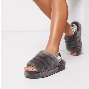 UGG  Fluff Yeah Genuine Shearling Slingback Sandal